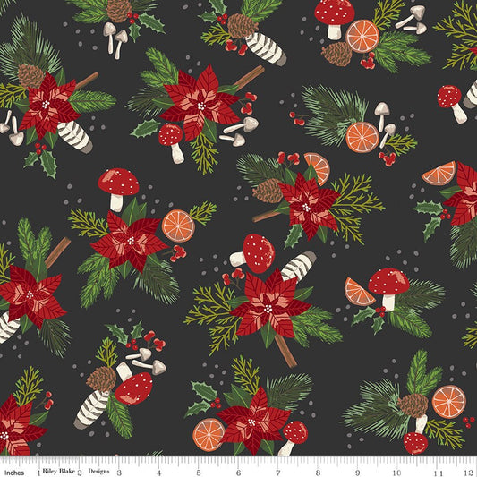 Yuletide Forest Main Charcoal by Katherine Lenius for Riley Blake Designs - C13540-CHARCOAL