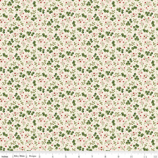 Yuletide Forest Berry Sprigs Cream by Katherine Lenius for Riley Blake Designs - C13543-CREAM
