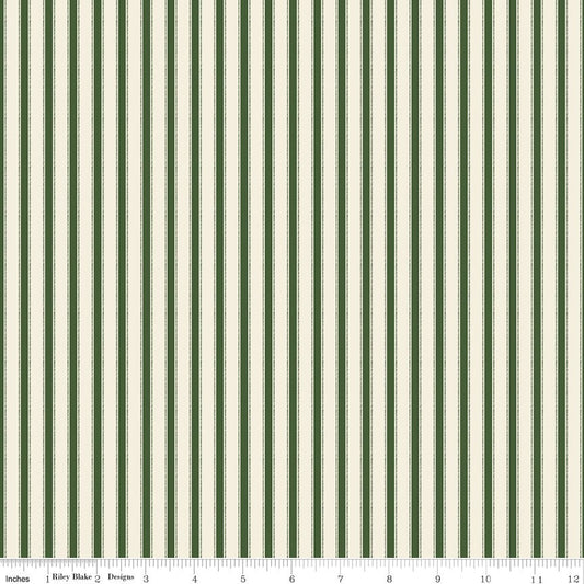 Yuletide Forest Ticking Green by Katherine Lenius for Riley Blake Designs - C13545-GREEN