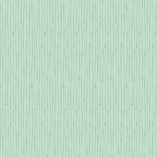 Hollyhock Lane Rain Mint by Sheri McCulley for Poppie Cotton - HL23812