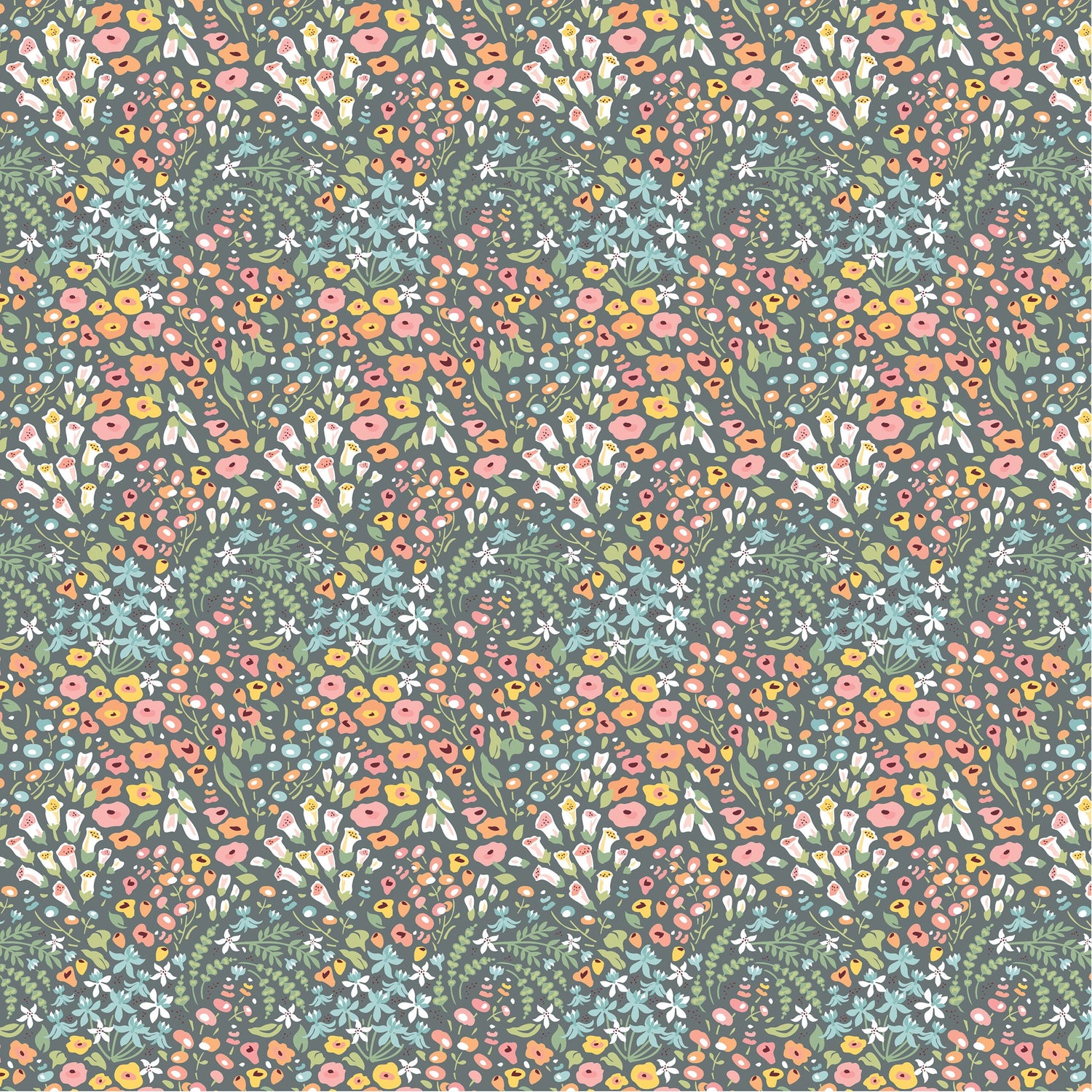 Hollyhock Lane So Dear Gray by Sheri McCulley for Poppie Cotton - HL23815