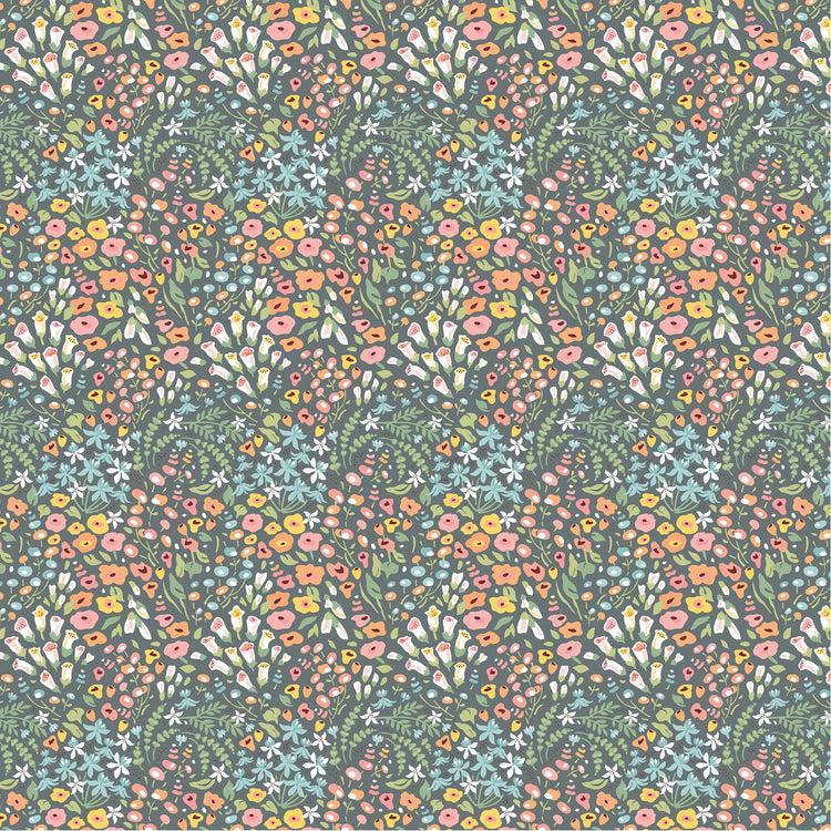 Hollyhock Lane So Dear Gray by Sheri McCulley for Poppie Cotton - HL23815