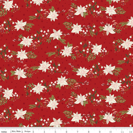Yuletide Forest Floral Red by Katherine Lenius for Riley Blake Designs - C13541-RED