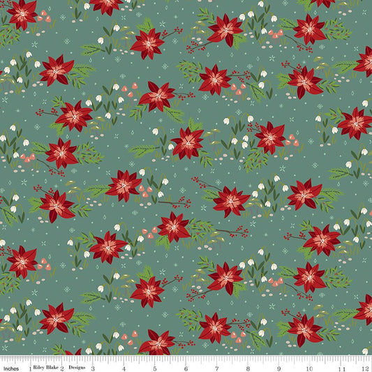 Yuletide Forest Floral Sage by Katherine Lenius for Riley Blake Designs - C13541-SAGE