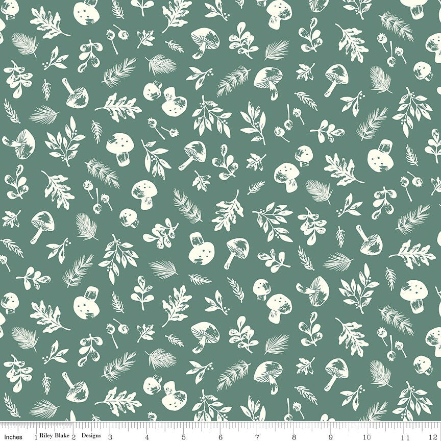 Yuletide Forest Woodland Sage by Katherine Lenius for Riley Blake Designs - C13542-SAGE