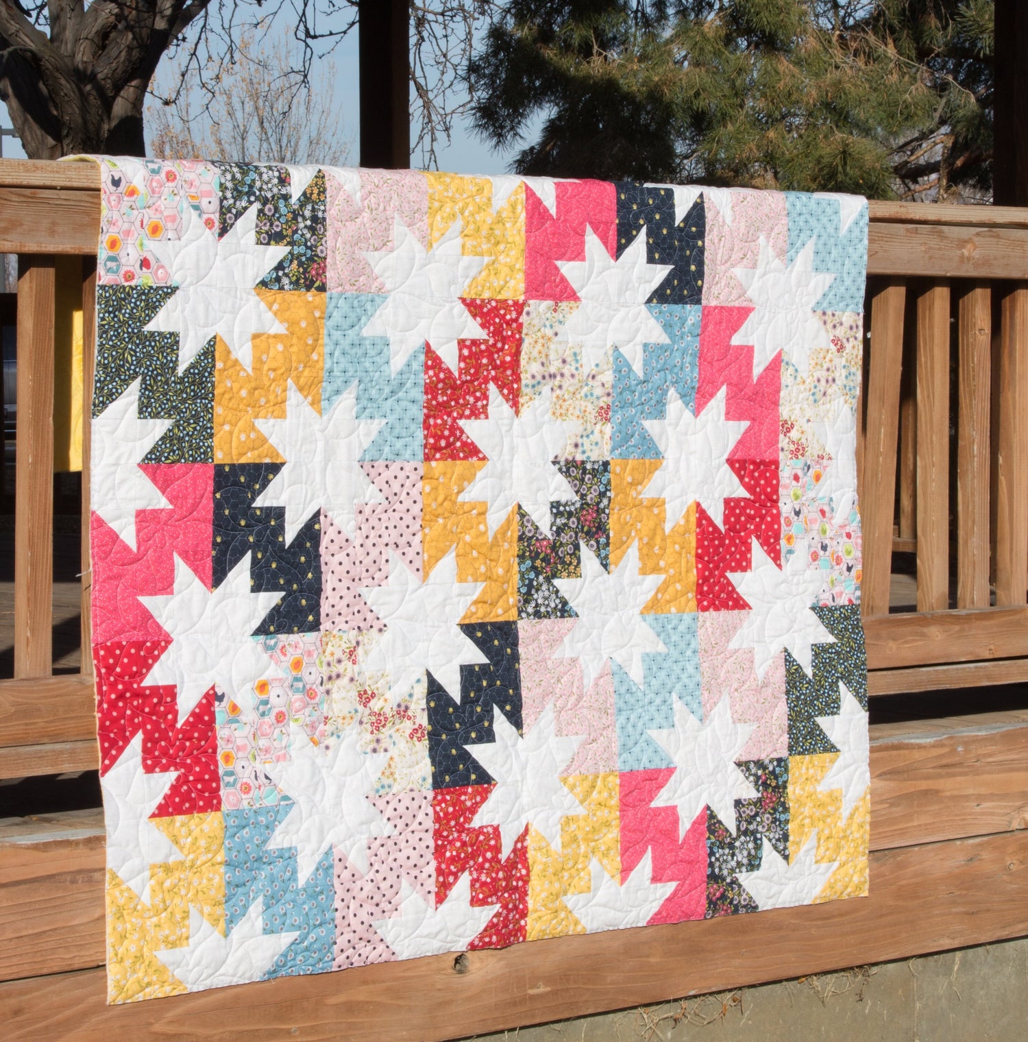 Star Pop Quilt Kit - Pattern by Emily Dennis of Quilty Love - fabric kit and quilt pattern