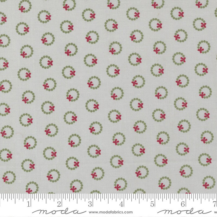 Christmas Eve Wreath Dot Blenders Silver by Lella Boutique for Moda Fabrics - 5183 12