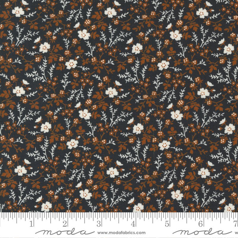 Rustic Gatherings Petite Floral Black Dirt by Primitive Gatherings for Moda Fabrics - 49201 14