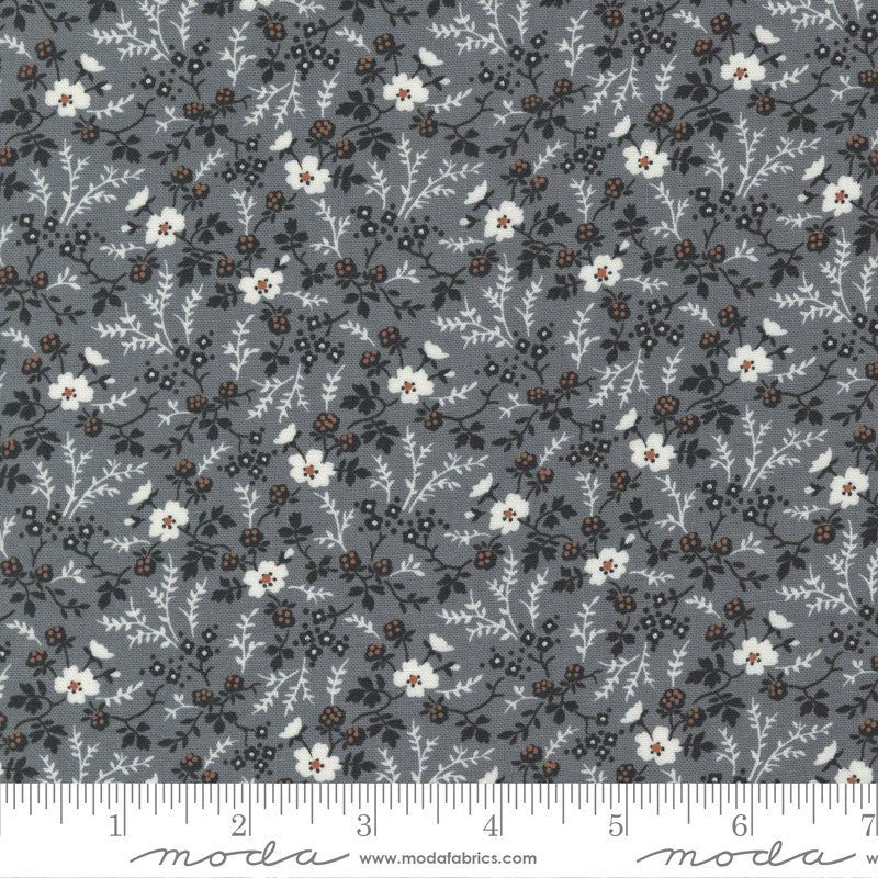 Rustic Gatherings Petite Floral Graphite by Primitive Gatherings for Moda Fabrics - 49201 17