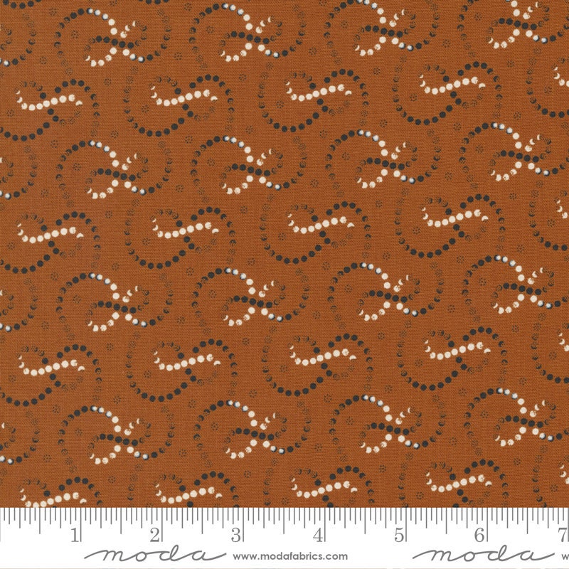 Rustic Gatherings Swirly Dot Blenders Spice by Primitive Gatherings for Moda Fabrics - 49204 12