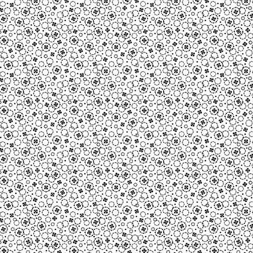 Domino Effect Circle Dot Mini Black on White by Kanvas Studio for Benartex - 12412-12