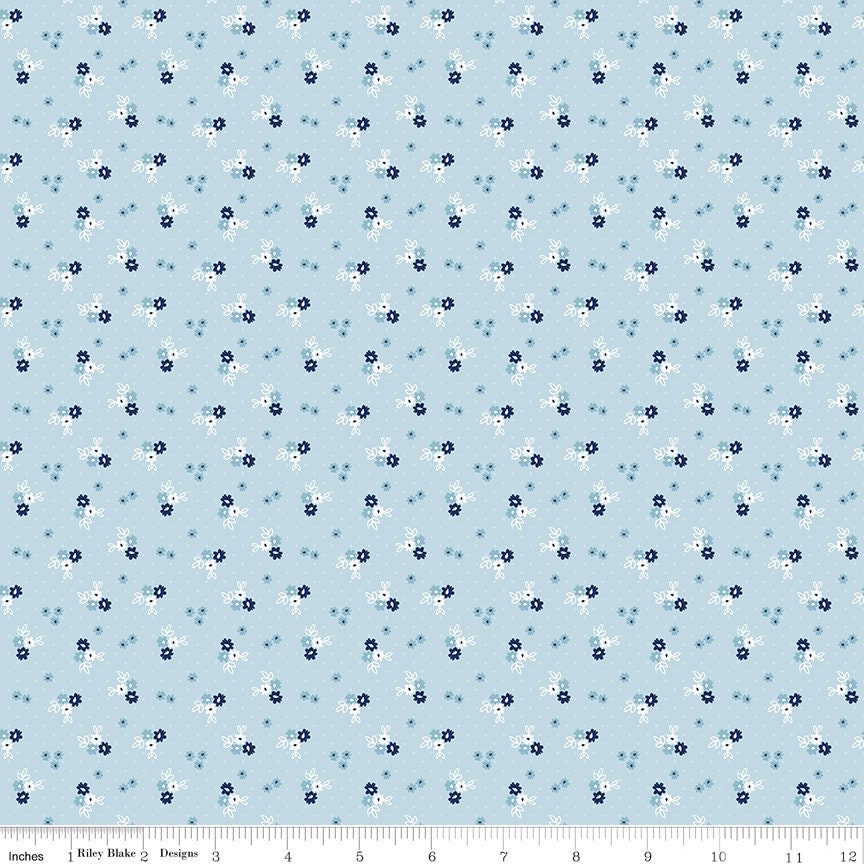 Simply Country Floral Blue by Tasha Noel for Riley Blake Designs - C13416-BLUE