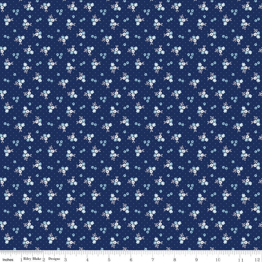 Simply Country Floral Navy by Tasha Noel for Riley Blake Designs - C13416-NAVY