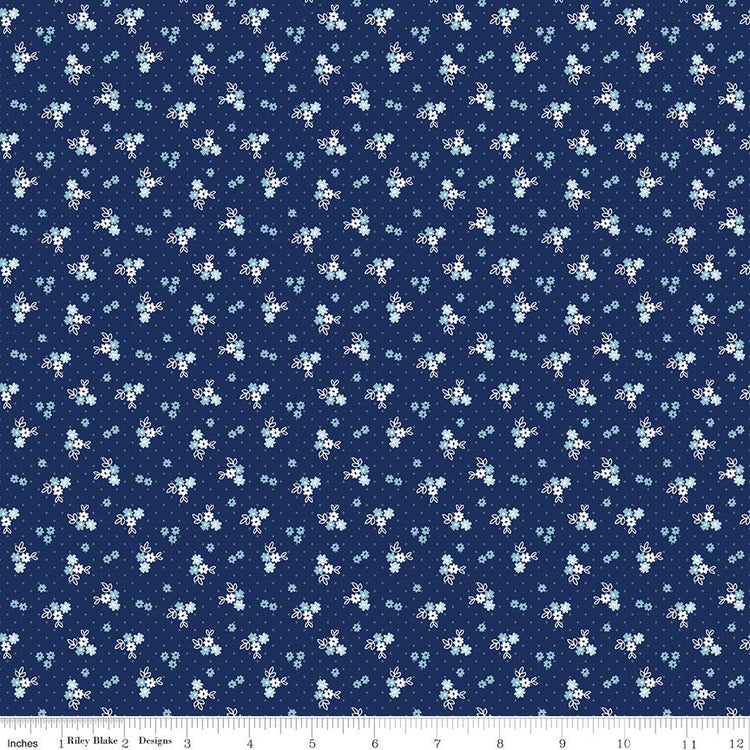 Simply Country Floral Navy by Tasha Noel for Riley Blake Designs - C13416-NAVY