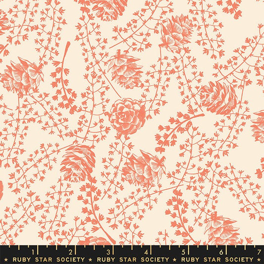Winterglow Forest Pinecones Papaya by Ruby Star Society with Moda Fabrics - RS5105 13