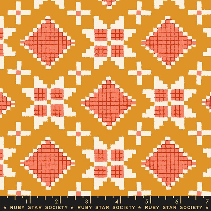 Winterglow Star Geometric Quilt Blocks Honey by Ruby Star Society with Moda Fabrics - RS5106 15