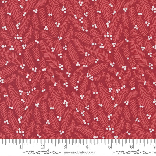 Christmas Eve Sprigs Cranberry by Lella Boutique for Moda Fabrics - 5182 16