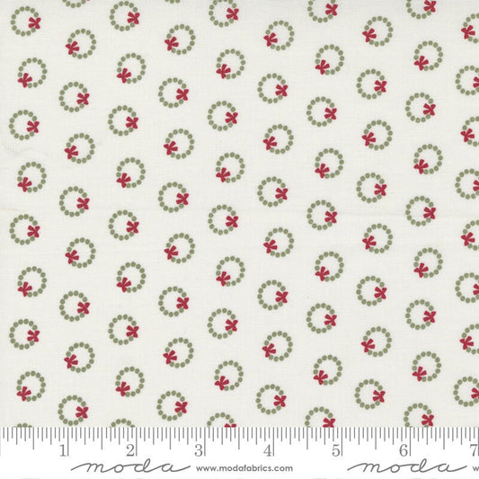 Christmas Eve Wreath Dot Blenders Snow by Lella Boutique for Moda Fabrics - 5183 11