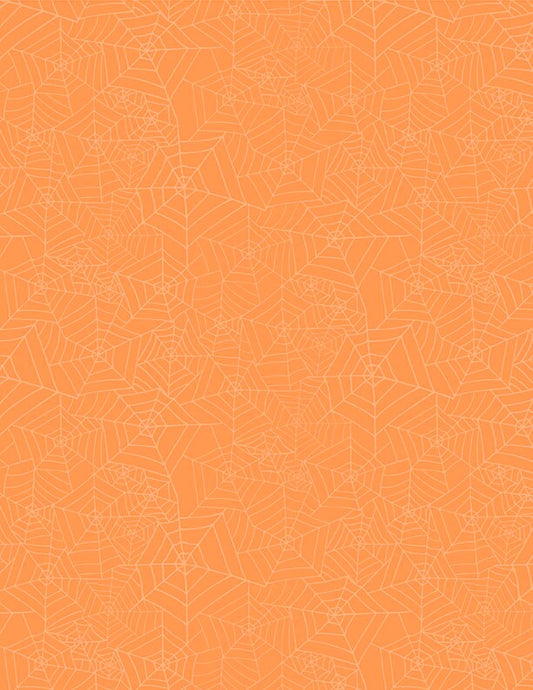 The Boo Crew Spiderwebs Orange by Susan Winget for Wilmington Prints - 3023 39795 880