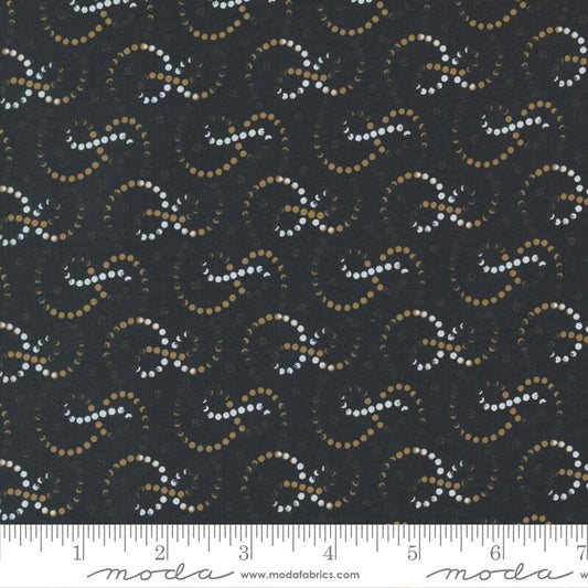 Rustic Gatherings Swirly Dot Blenders Black Dirt by Primitive Gatherings for Moda Fabrics - 49204 14