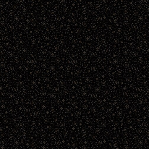 Domino Effect Circle Dot Mini Black on Black by Kanvas Studio for Benartex - 12412-99