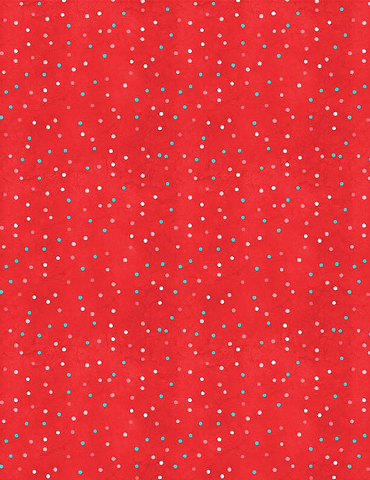 Frosty Merry-Mints Dots Red by Danielle Leone for Wilmington Prints - 3017 27657 334