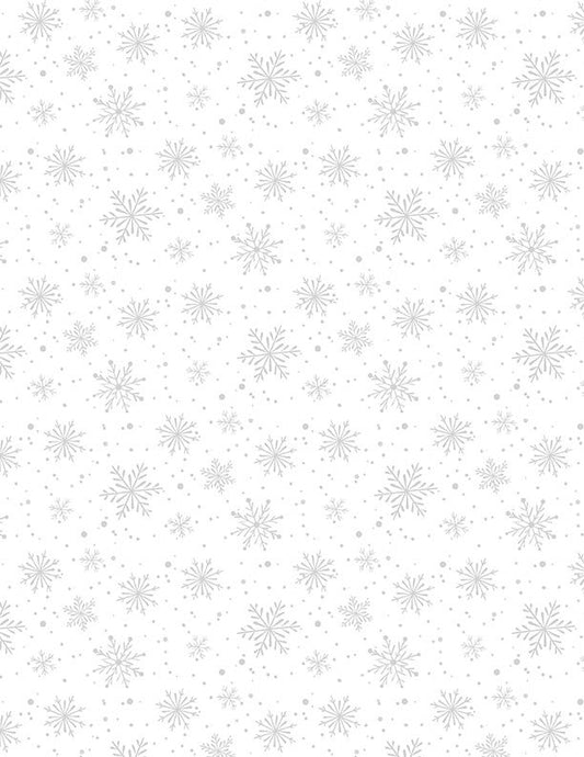 Frosty Merry-Mints Snowflakes White on White by Danielle Leone for Wilmington Prints - 3017 27658 100