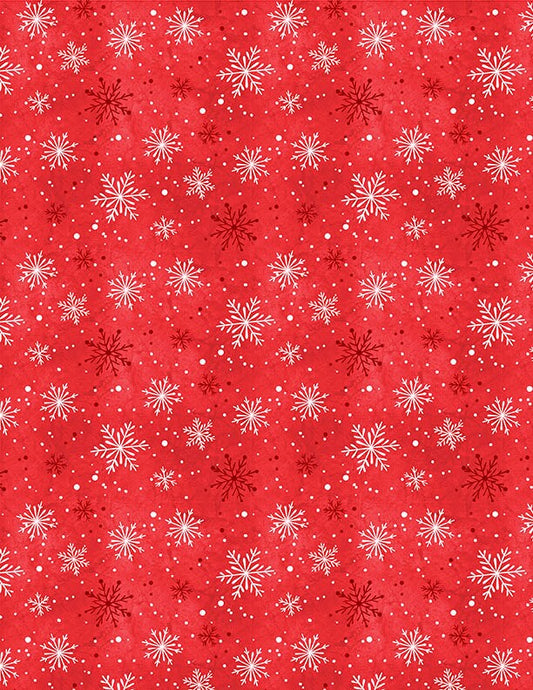 Frosty Merry-Mints Snowflakes Red by Danielle Leone for Wilmington Prints - 3017 27658 313