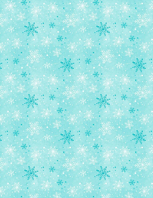 Frosty Merry-Mints Snowflakes Teal by Danielle Leone for Wilmington Prints - 3017 27658 414