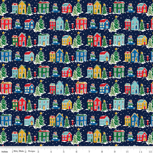 Deck The Halls Holiday Village B by Liberty Fabrics - 01666880B