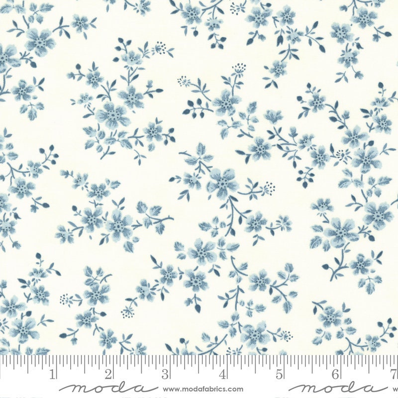 Cascade Garden Bloom Florals Cloud by 3 Sisters for Moda Fabrics - 44322 11