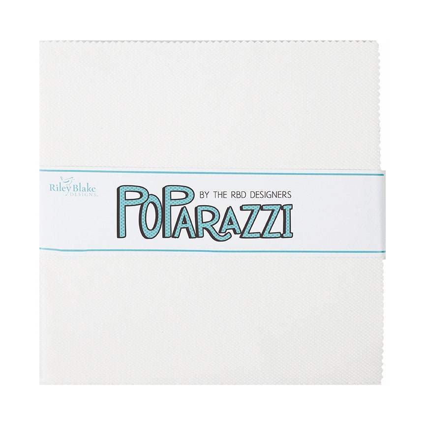 POParazzi White on White 10 Inch Stacker by Riley Blake Designs - 10-805-WHITE-42 (42 pieces)