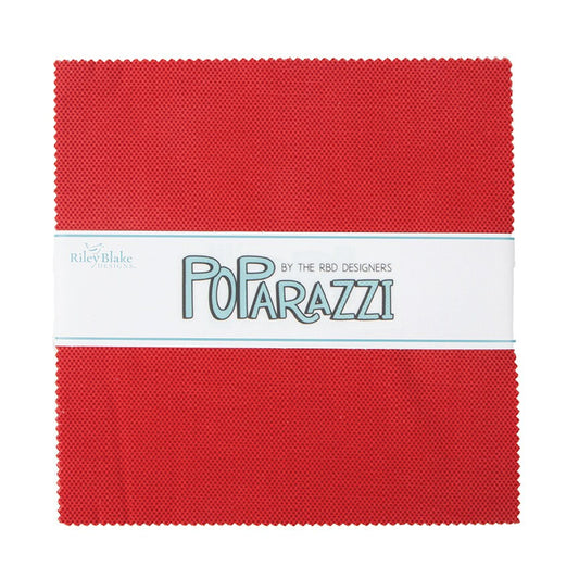 POParazzi Red 10 Inch Stacker by Riley Blake Designs - 10-805-RED-42 (42 pieces)