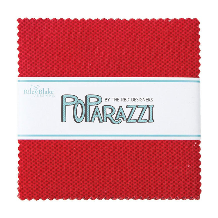 POParazzi Red 5 Inch Stacker by Riley Blake Designs - 5-805-RED-42 (42 pieces)