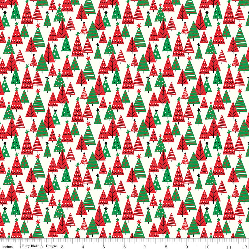 Deck The Halls Happy Forest C by Liberty Fabrics - 01666884C