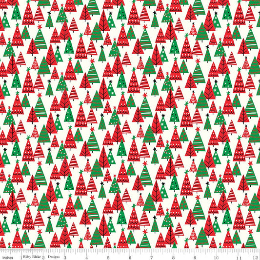 Deck The Halls Happy Forest C by Liberty Fabrics - 01666884C