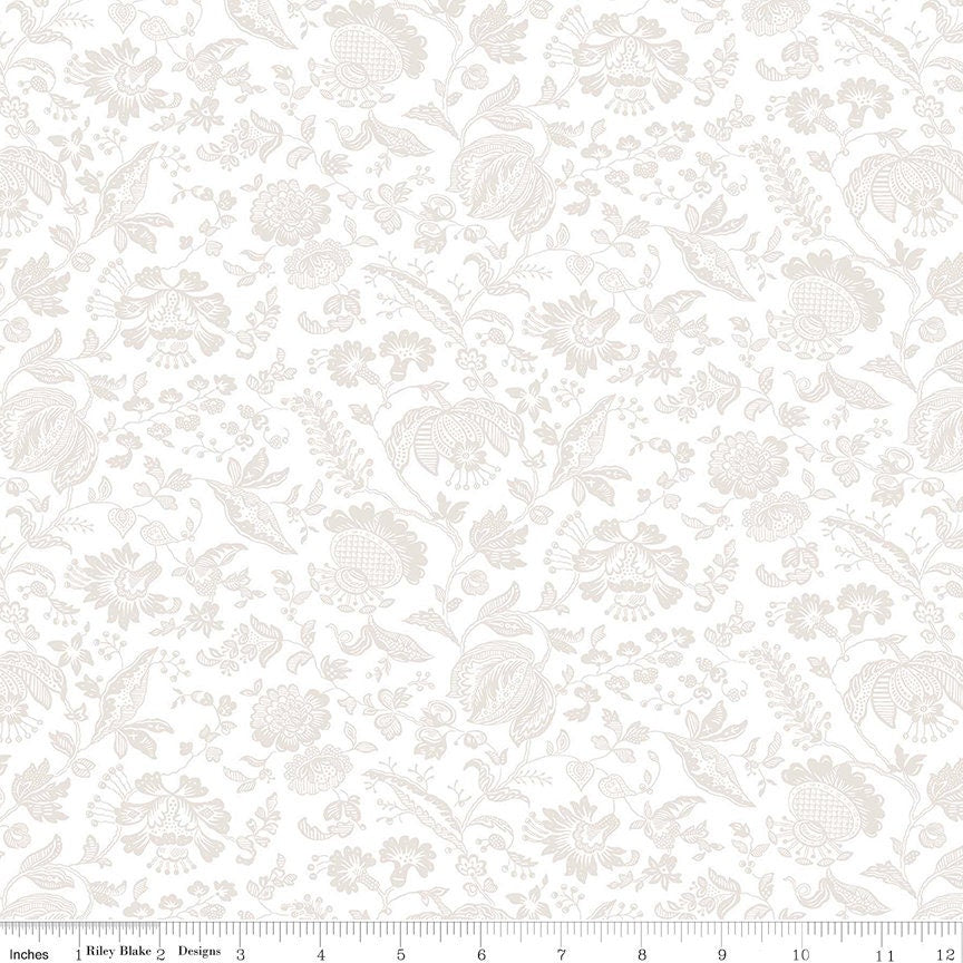 Lasenby Silhouette Victoria Lace Floral Cream by Liberty Fabrics - 01666848C