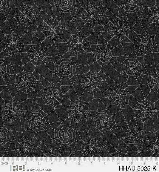 Happy Haunting Allover Spider Webs Black by PDR for P & B Textiles - HHAU 5025 K