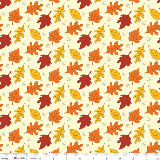Fall's In Town Leaves Cream by Sandy Gervais for Riley Blake Designs - C13511-CREAM