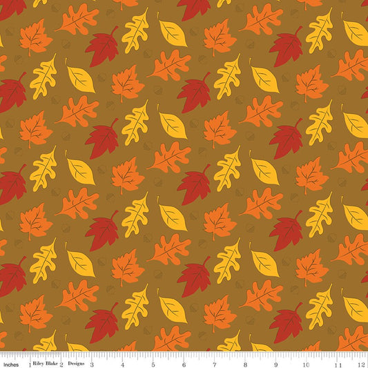 Fall's In Town Leaves Tan by Sandy Gervais for Riley Blake Designs - C13511-TAN