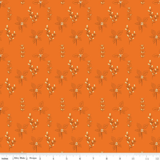 Fall's In Town Drawing Orange by Sandy Gervais for Riley Blake Designs - C13513-ORANGE