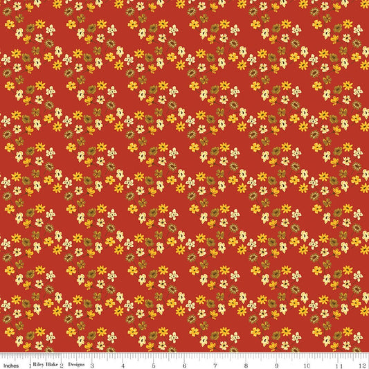 Fall's In Town Floral Red by Sandy Gervais for Riley Blake Designs - C13515-RED