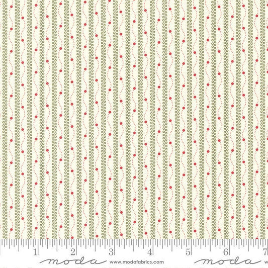 Joyful Gatherings String of Lights Stripe Snow Multi by Primitive Gatherings for Moda Fabrics - 49213 22