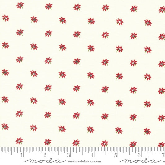 Joyful Gatherings Poinsettia Flowers Snow by Primitive Gatherings for Moda Fabrics - 49218 11