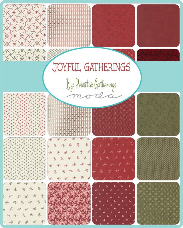 Joyful Gatherings Charm Pack by Primitive Gatherings for Moda Fabrics - 49210PP (42 pieces)