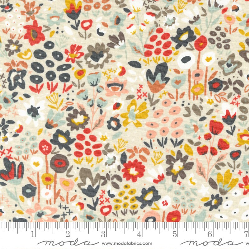 Dawn on the Prairie Meadow Walk Florals Stone Path by Stephanie Sliwinski of Fancy That Design House for Moda Fabrics - 45572 12