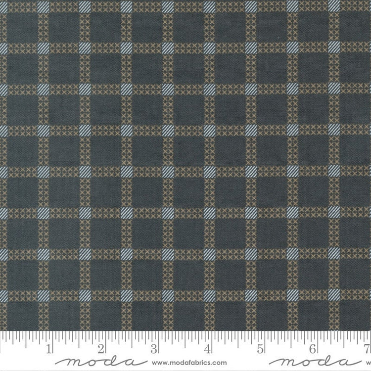 Dawn on the Prairie Stitch Checks Charcoal Night by Stephanie Sliwinski of Fancy That Design House for Moda Fabrics - 45575 19