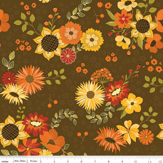 Fall's In Town Main Brown by Sandy Gervais for Riley Blake Designs - C13510-BROWN