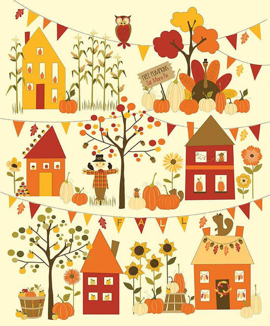 Fall's In Town Panel by Sandy Gervais for Riley Blake Designs - P13519-PANEL