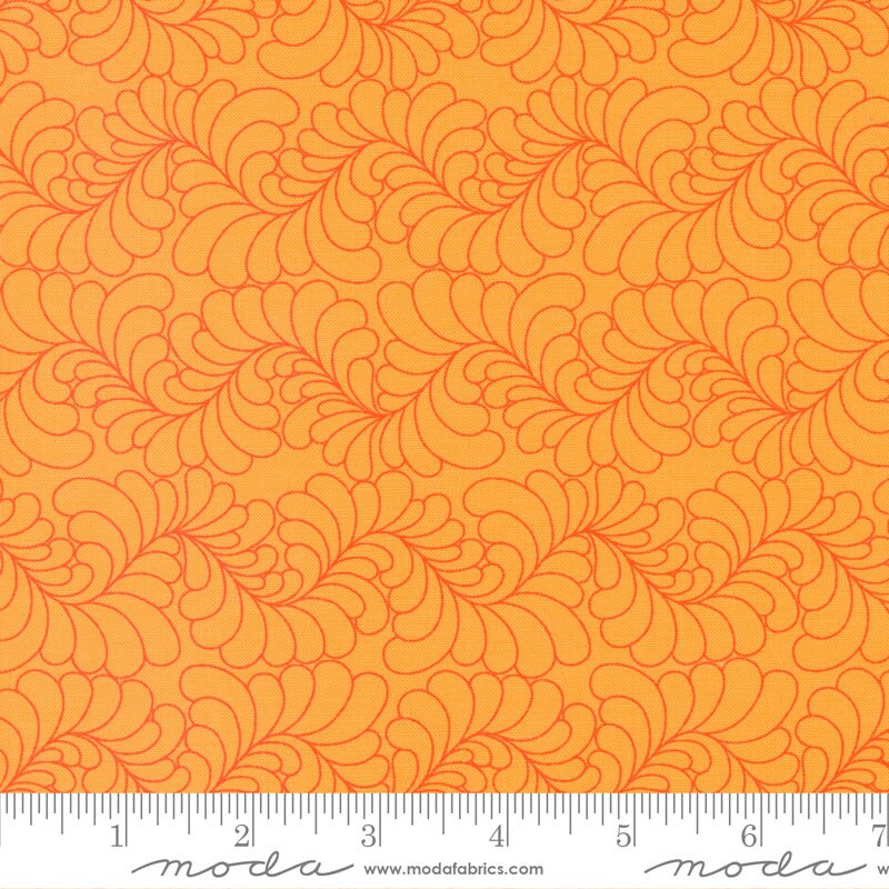 Rainbow Sherbet Feathers Geometric Orange by Sariditty for Moda Fabrics - 45022 33